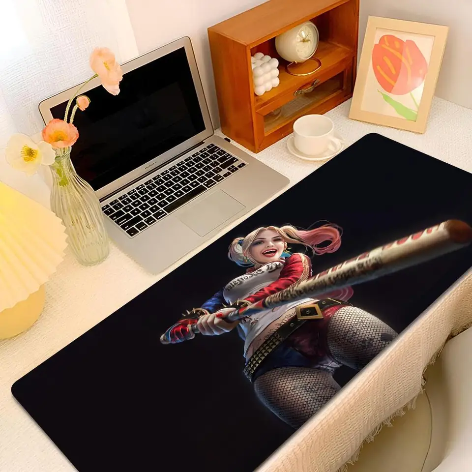 H-Harley Q-Quinnes Mouse Pad MousePad XXL 600X300 Nové myšacie spady Deskory Doplnok Office Desk Mats Laptop Anti-Slip Gamer Office Office