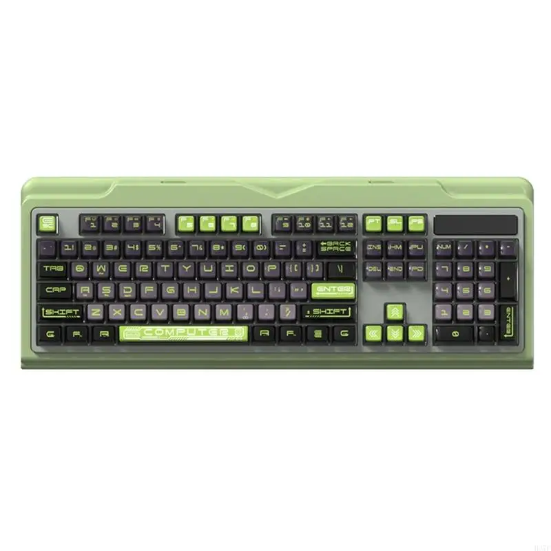 H37F 116Keys Grey Green Calpents KeyCap PBT Puddings ASA Profil Keycap pre mechanických hráčov klávesnice