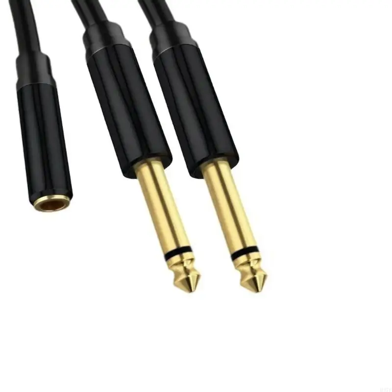 H37F 3,5 mm až dvojitý 6,5 mm adaptér 3,5 mm ženský kábel Dvojnásobok 6,5 mm 1/4 palcový