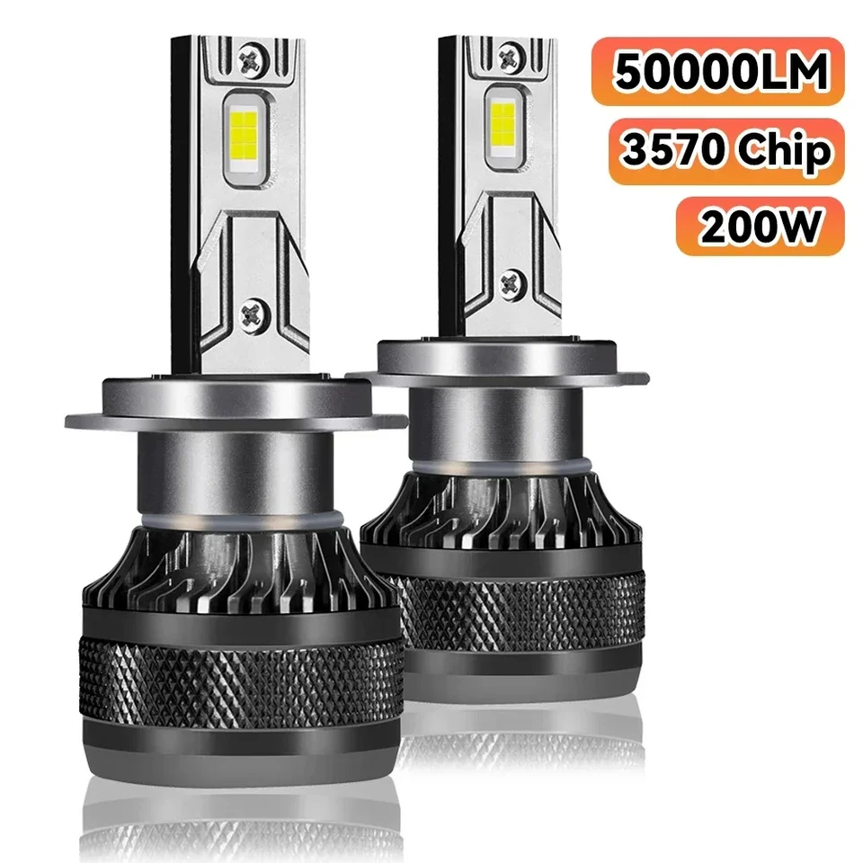 H4 H7 H1 H8 H11 HB4 9005 9006 LED svetlomet LED Auto LED 12V 6000K 200 W LED svetlá 50000LM Auto LED žiarovka Turbo Fog žiarovky vodotesné