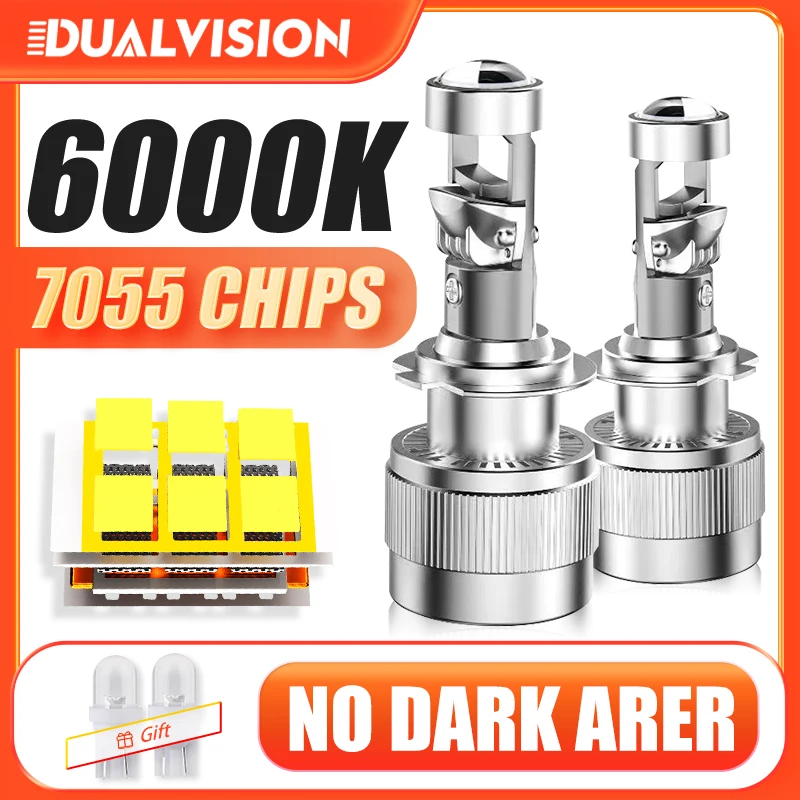 H4 H7 H11 BI LED svetlomet Mini projektor objektívu 30000LM 300W H8 9005 HB3 9006 HB4 7055 CSP CANBUS FOG LAMP Automatické svetlá HD HD VOLENSE