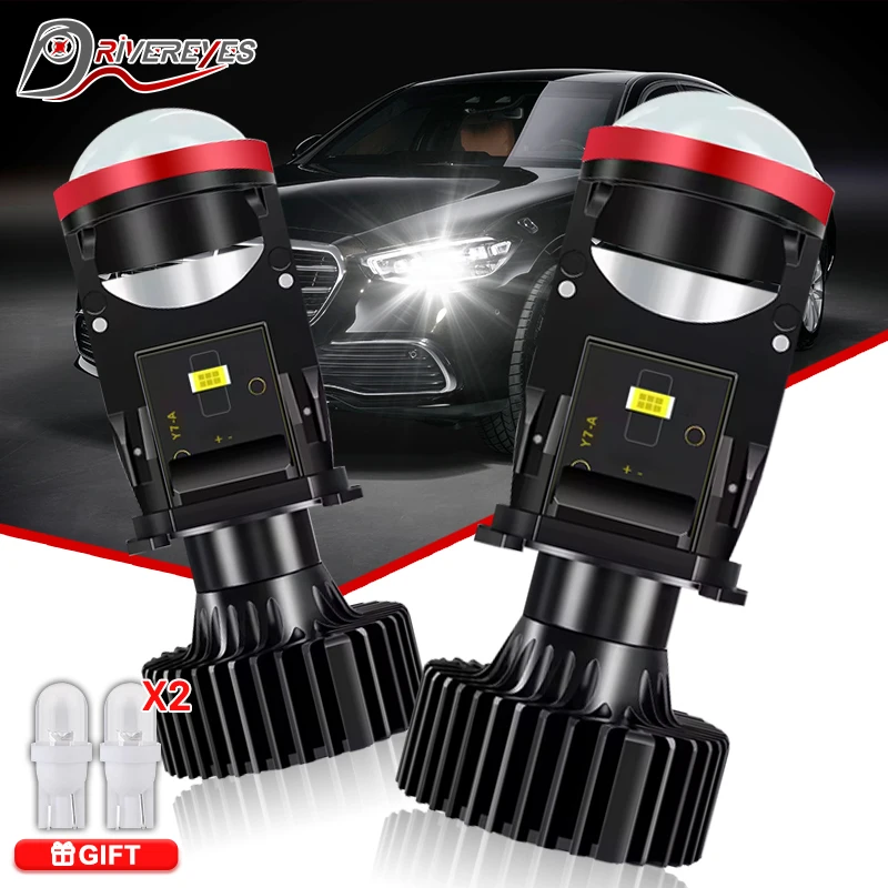 H4 LED projektor Motocyklové svetlomet žiarovky BI LED objektív projektor Motocyklové príslušenstvo Mini projektor objektív svetlometový projektor