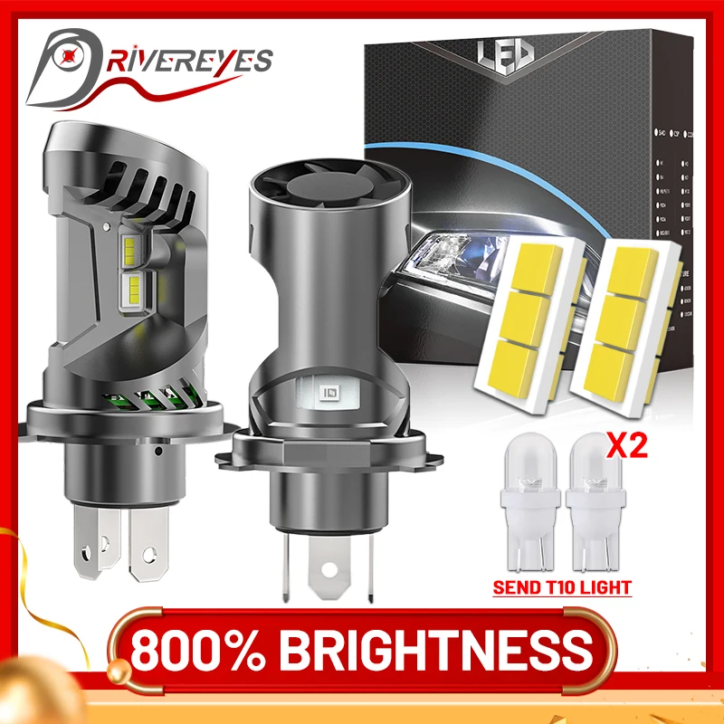 H4 LED žiarovka Canbus Chyba bezplatne 1: 1 mini veľkosti H4 H4 Wireless Super Bright 6500k Biela fanúšikovia H4 H4 Svetlo