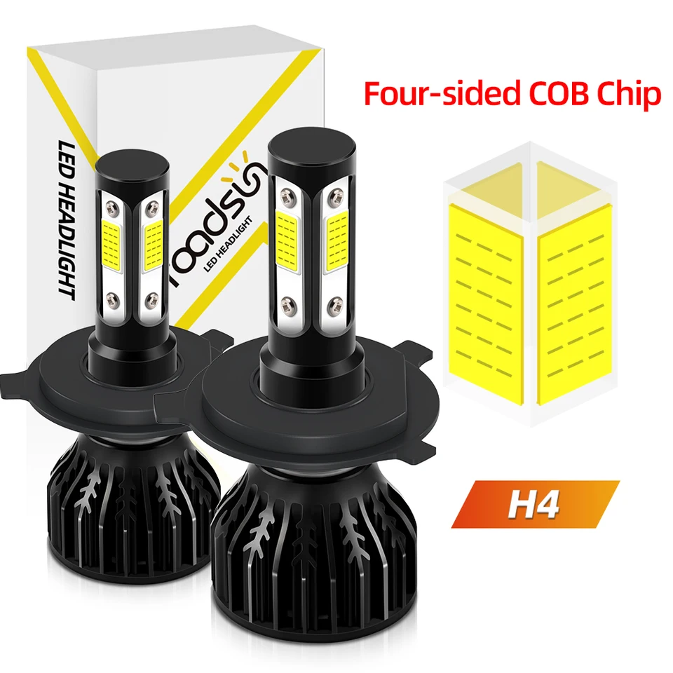 H4 svetlomety H13 9004 9007 všetko v jednom LED 9005/HB3 9006/HB4 H7 HI/LO BEAM 26000LM 6000K Biele svetlo Superior Night Vision 2pcs