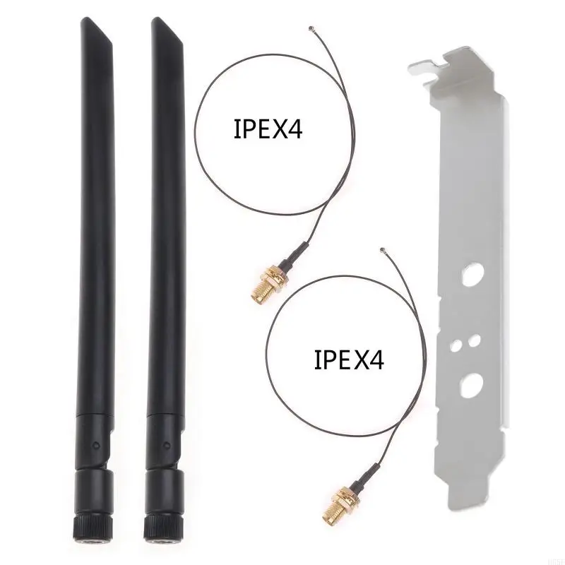 H55F 2,4 GHz 5 GHz Dual Band WiFi RP-SMA samec antény + 20cm RP-SMA IPEX MHF4 kábla