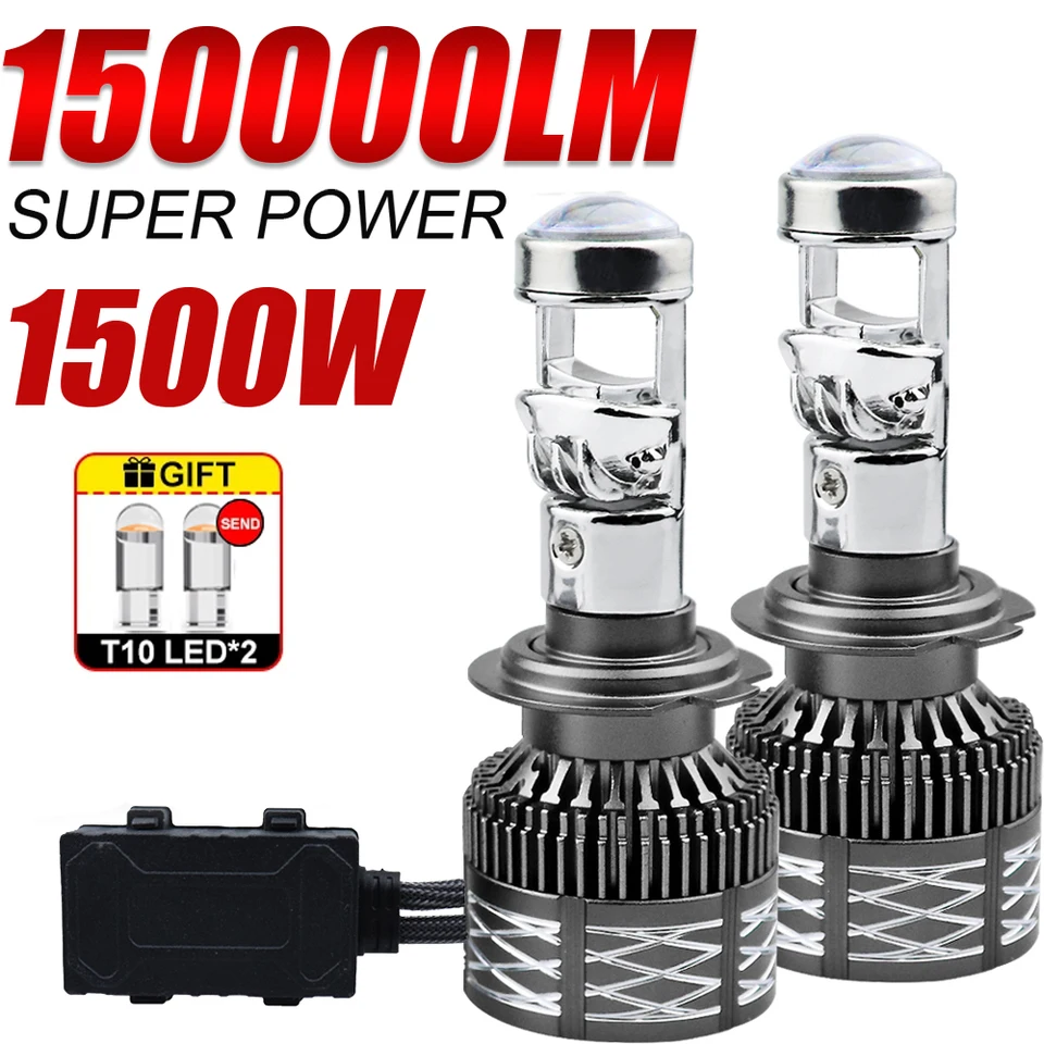 H7 H4 H11 Mini projektor Lens LED LED CAR CANBUS H8 9005 9006 HB3 HB4 6000K CAR/MOTO