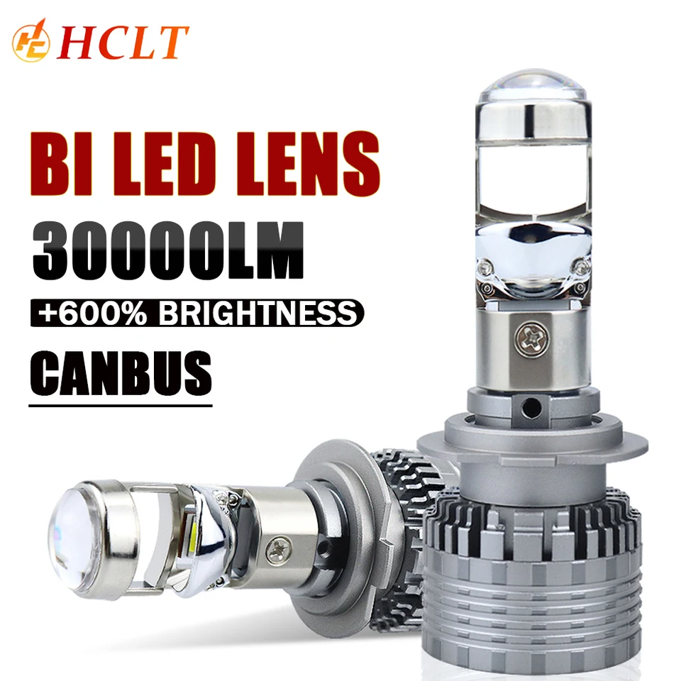 H7 H4 LED svetlomet mini šošovky projektor H11 9005 HB3 9006 HB4 Žiarovka 30000LM CANBUS 6000K Super Bright LHD Car Lamp s turbo ventilátorom