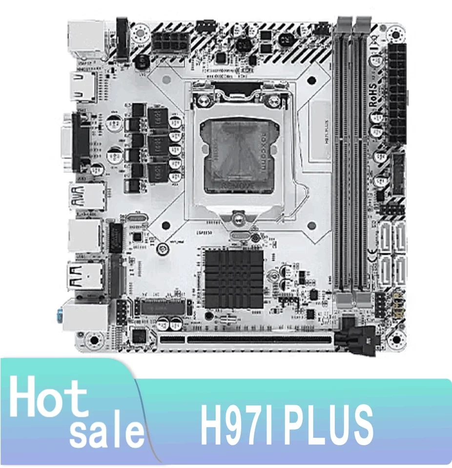 H97 ITX LGA 1150 i3 i5 i7 E3 CPU DDR3 1600MHZ 16GB M.2 NVME SATA USB3.0 VGA HDMI MINI-ITX H97I PLUS