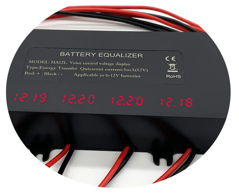 HA12L vyrovnávač batérií 48 V s digitálnym displejom LED pre systém 4*12V batérie
