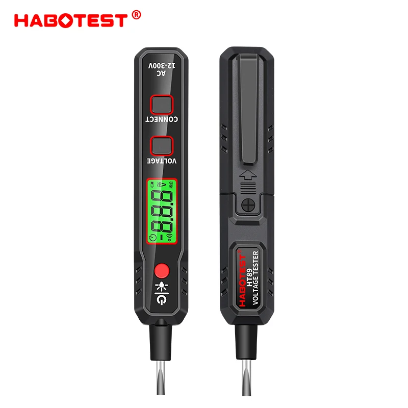 Habotest Typ pero detektor napätia HT89 kontakt a nekontaktný 300 V podsvietená bradavica na nastaviteľné nastaviteľné tester