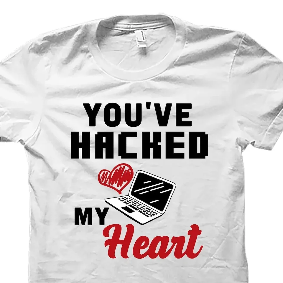 Hacker T košele programátor Programovanie počítačovej bezpečnosti počítač valentín