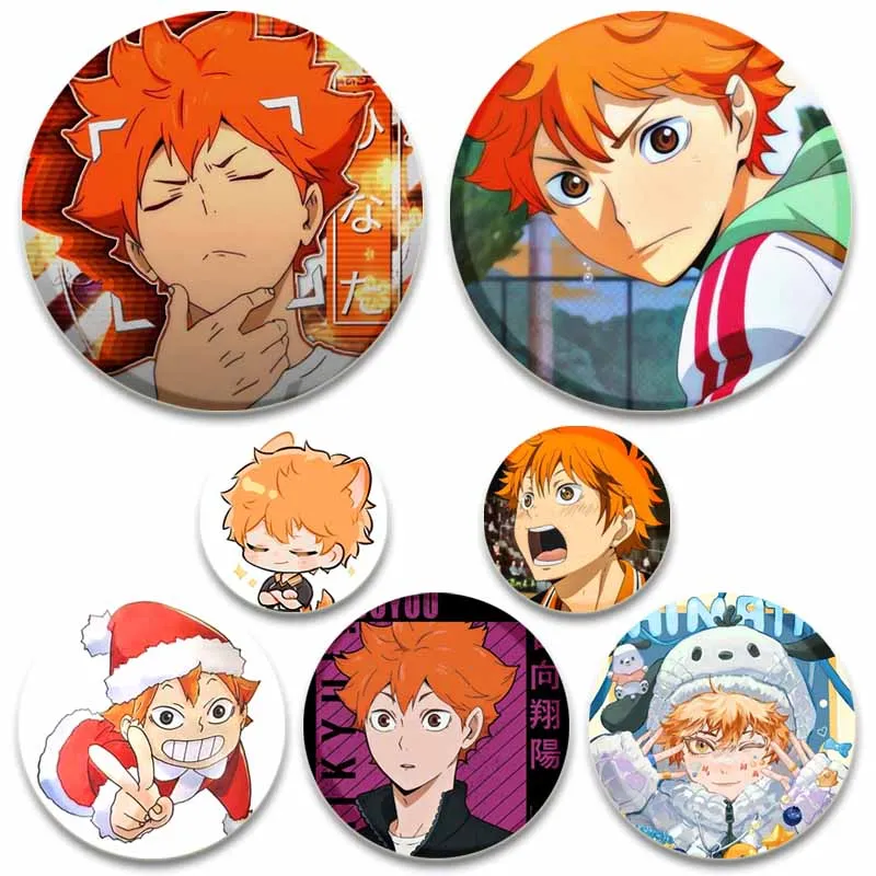 Haikyuu Anime Anime Smalt Pins Brošor Cartoon postava Shoyo Hinata Broš