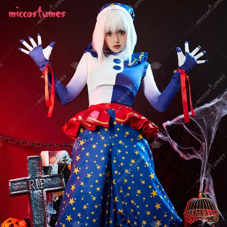 Haikyuu Halloween Moondrop Cosplay kostým strašidelný zabijak outfit Top vesta a nohavice s rukavicami
