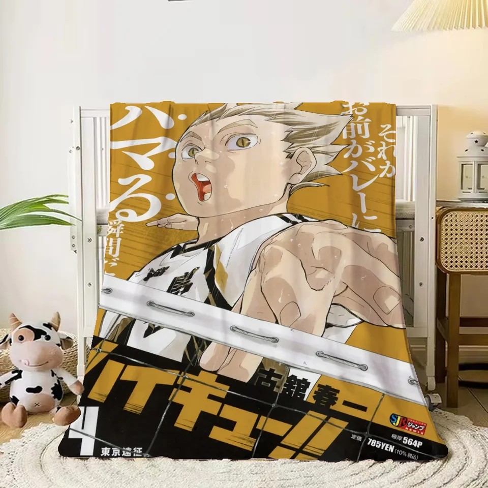 Haikyuu letná prikrývka pre pohovky roztomilý prikrývka na pohovku pre luxusný nadýchaný chleba na mieru prikrývky a hody postele King Veľkosť