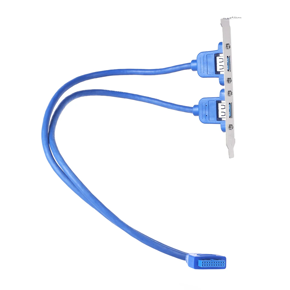 HAINBOARD CHRATION CESTOL Držiak USB 3.0 Expanzia zadného panela 20 PIN na duálny kábel usbrovňovačov USB3.0 pre počítač PC