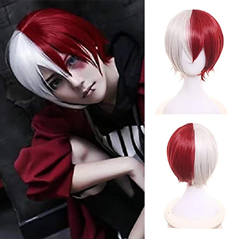 Hairoy Krátky cosplay parochňa vrstvená strihá z strihu rezistentná na vlákno Kurzy 2 Tónový anime syntetické vlasové parochne