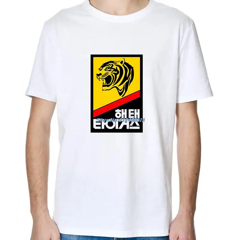 Haitai Tigers Kórejský baseballový tím 80. rokov Soul Cotton T košeľa pre muža Tričká s krátkym rukávom