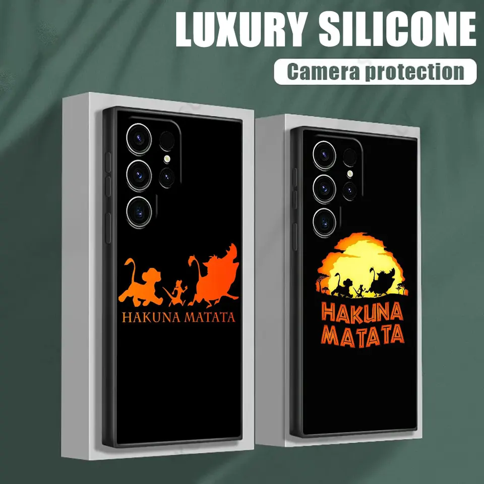 Hakuna Matata Lion King Telefon Pase pre Samsung Galaxy S24 Ultra prípady S23 S21 S20 Fe S22 9 Plus poznámka 20 Ultra 10 Silikónový kryt