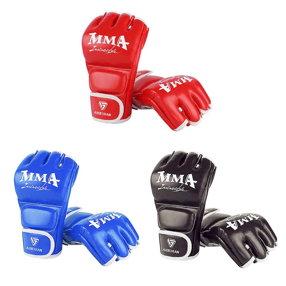 Half Finger Kickbox Ochranné rukavice Nositeľné PU Hand Ochranné rukavice slzné priedušné pre športové zásoby
