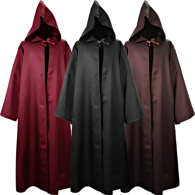Halloween Aldult Kids Jedi Knight Cosplay Darth Cape Vader Cloak s klobúkom vojnové kapucne čierne hnedé plášť maškarný kostým Party