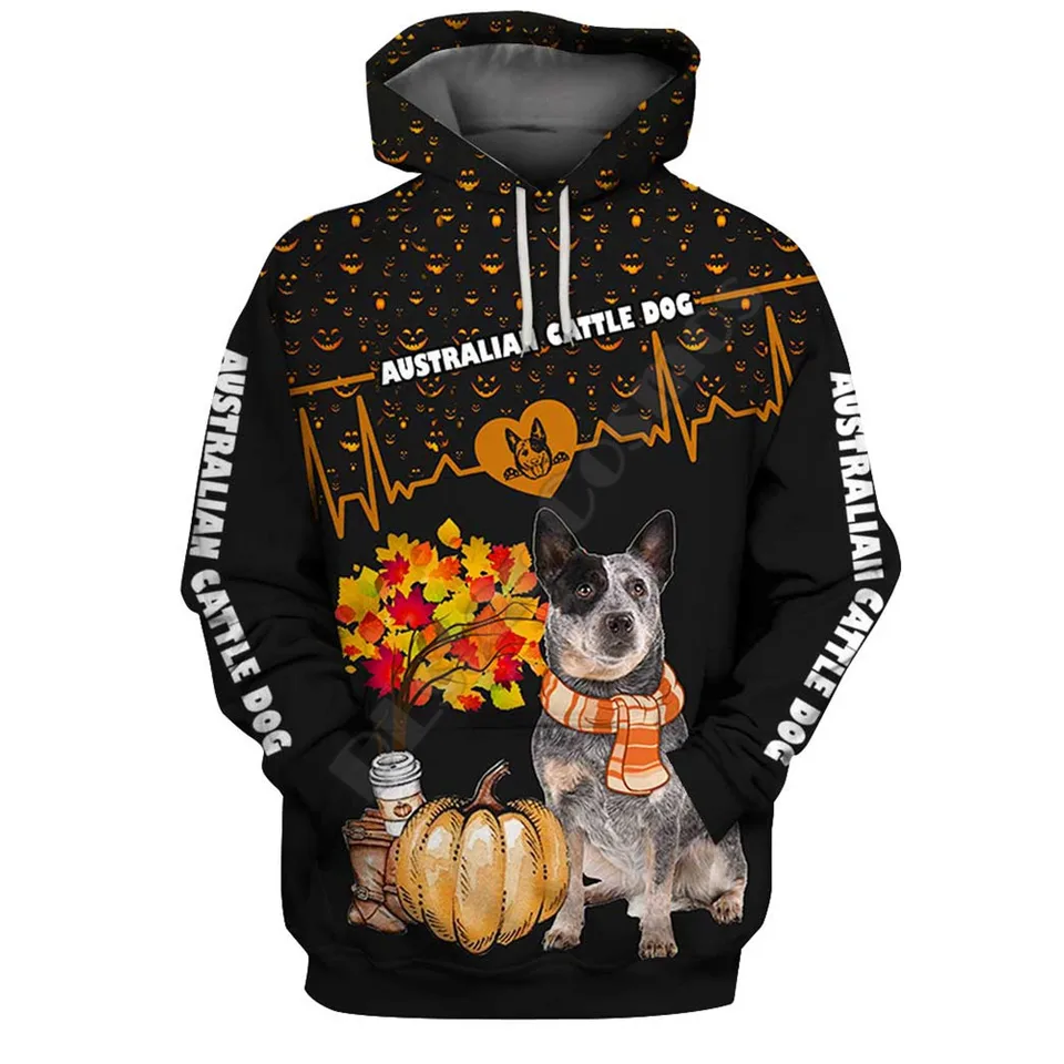 Halloween austrálsky hovädzí dobytok 3D tlačené mikiny módne pulóver muži pre ženy mikiny sveter Sweater Cosplay kostýmy