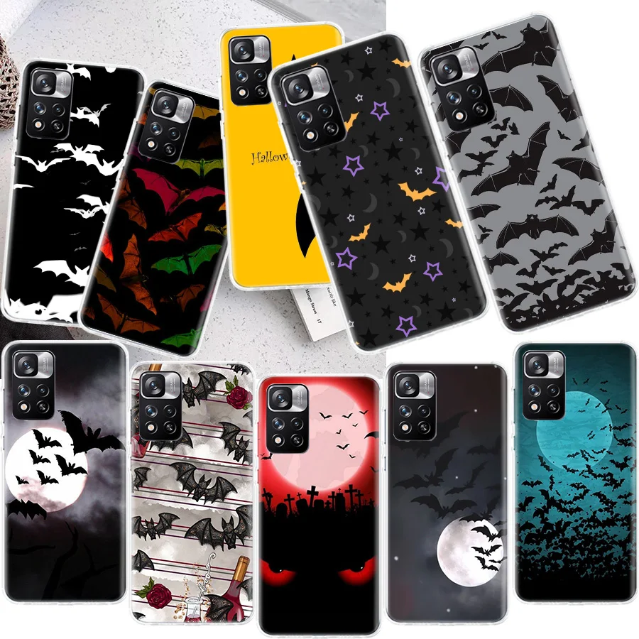 Halloween BAT telefónny puzdro pre Xiaomi Redmi Note 13 Pro Plus 5G 12 12C 9 9C 9A 10C 10A 10 K60 K70 PRO 8A 8A 8A 7 6A 6 CAPA COQUE