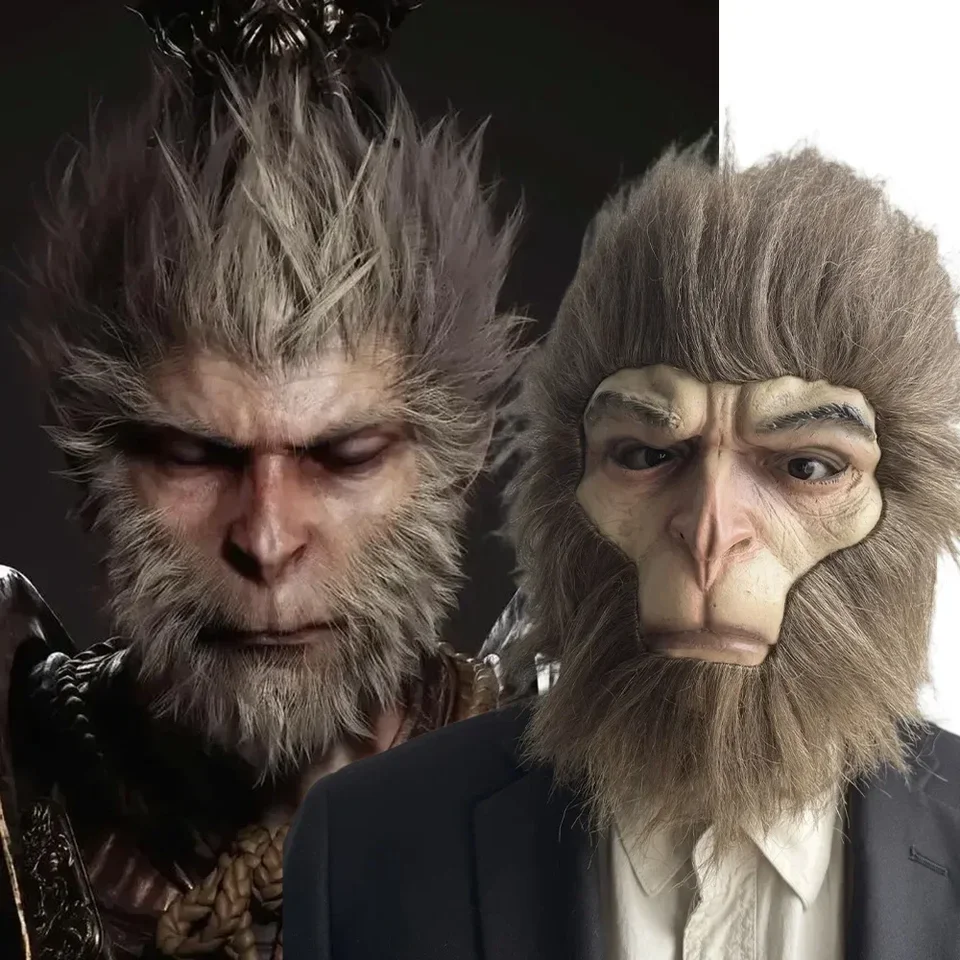 Halloween Black Myth Mask Maska 3D plná hlava Wukong Monkey King Masky karnevalová párty Cosplay kostýmové rekvizity mýtické ozdoby