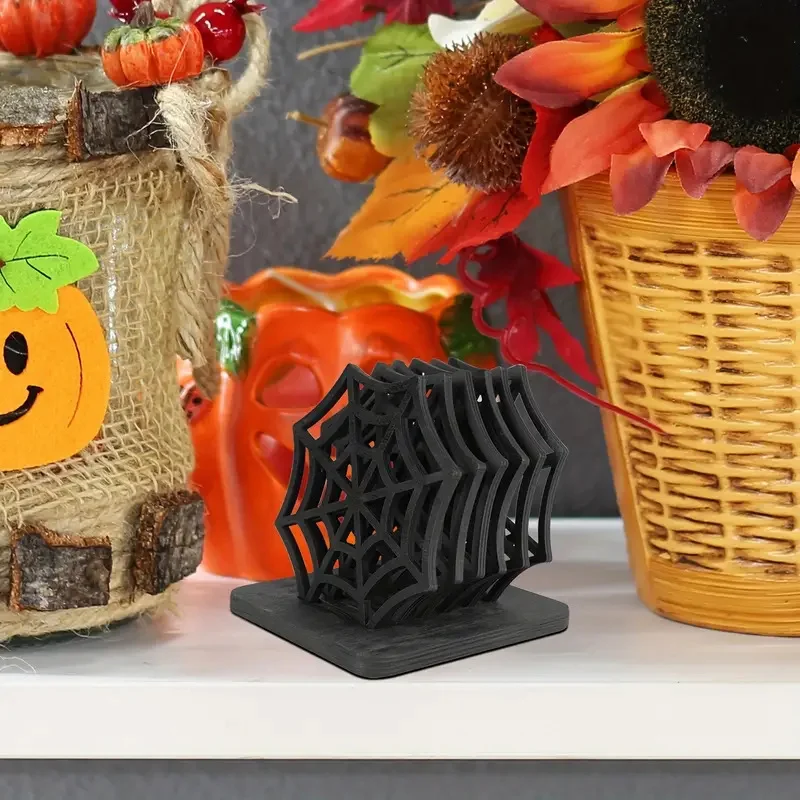 Halloween Coaster Halloween Decor Decor Spooky Spider Web Coasters Festive Halloween Table prestieranie pre domácu dekoráciu set