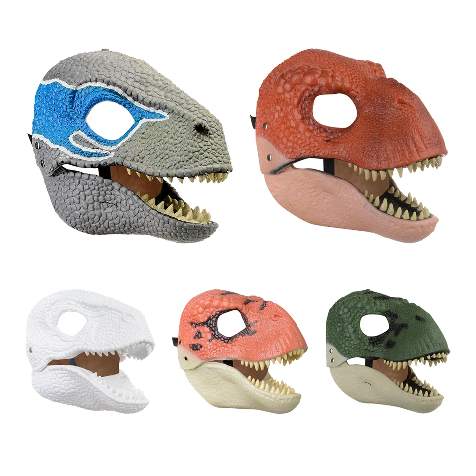 Halloween cosplay dino maska ​​Natural latex Tyrannosaurus Maska Najlepšie darčeky Dinosaur hračky hlava na párty maškarádu pre deti deti