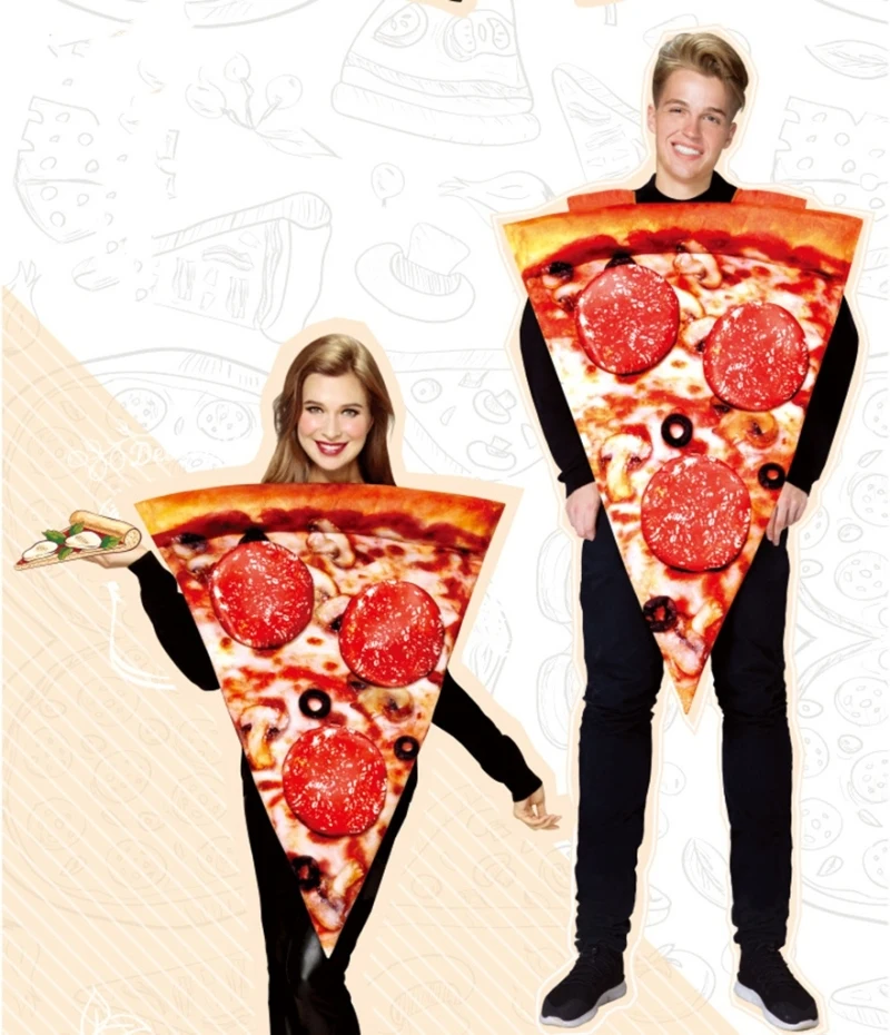 Halloween Cosplay Pizza Cossa Food Party Clothing pre dospelých a deti