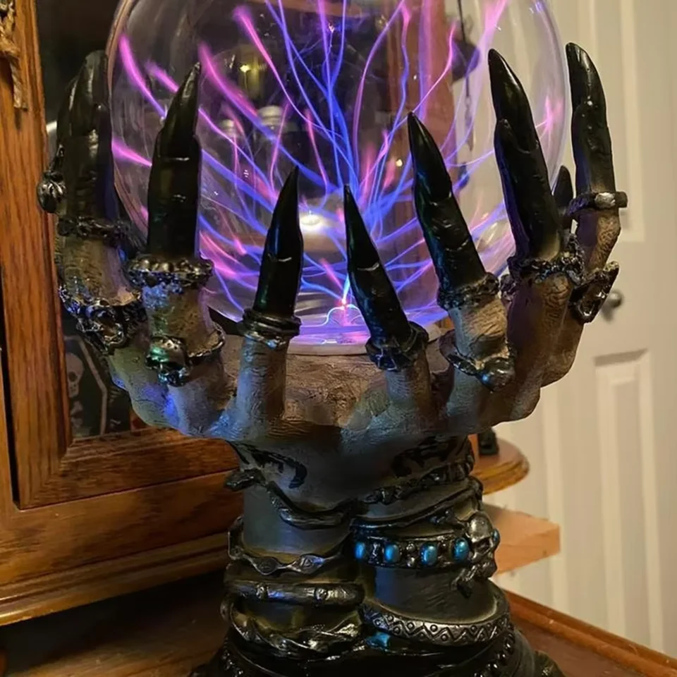 Halloween Crystal Ball Kreatívne svetelné luxusné luxusné nebeská mágia lebka Plazma Plazma lopta ghost dekorácie dekorácie učiteľov