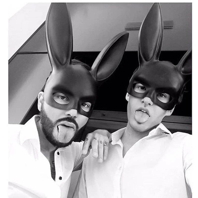 Halloween dekorácie Men Ženy Bunny Mask Party kostým Cosplay Masquerade bar