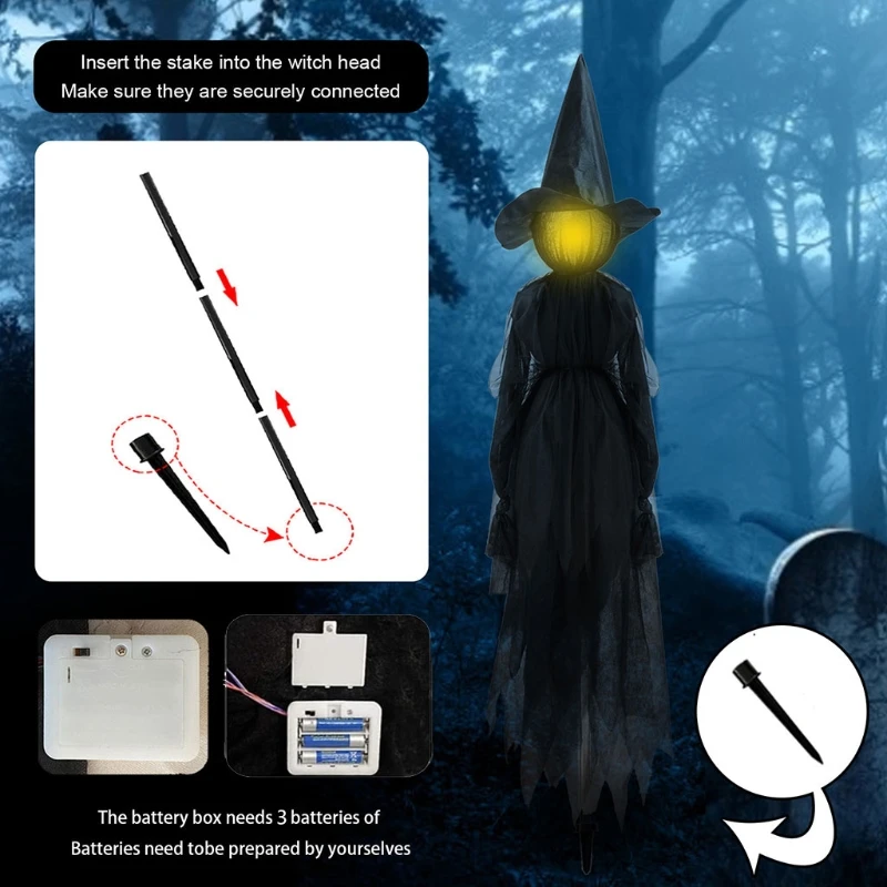 Halloween dekorácie vonkajšie veľké svetlo držať ruky Kričanie čarodejníc strašidelných dekorácií pre dom mimo dvora Drop Diship