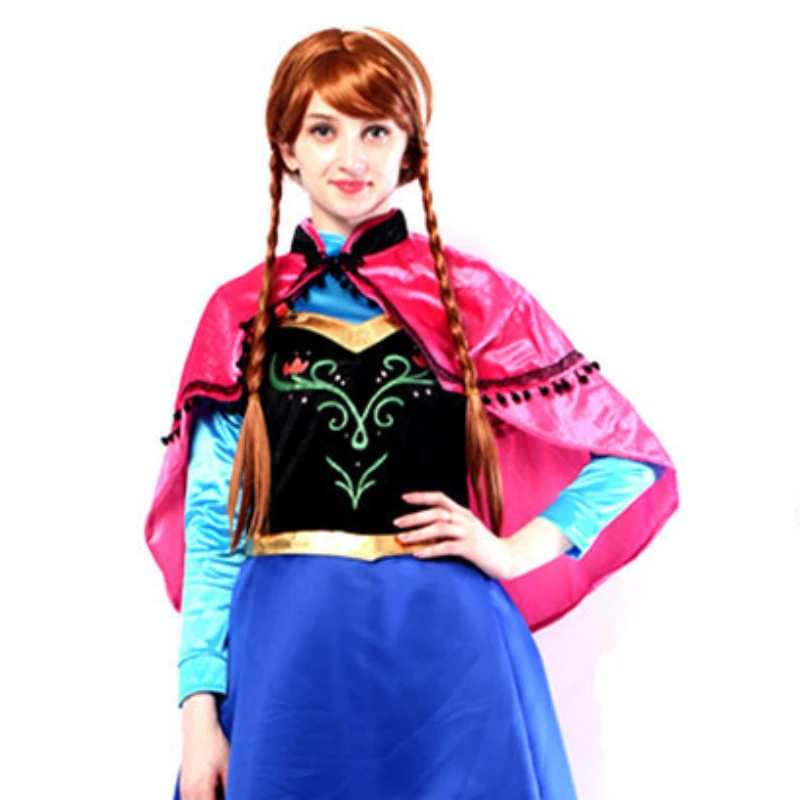 Halloween dospelé kostýmy zamrznuté cosplay maskované oblečenie zahraničný obchod Anna Princess Dress