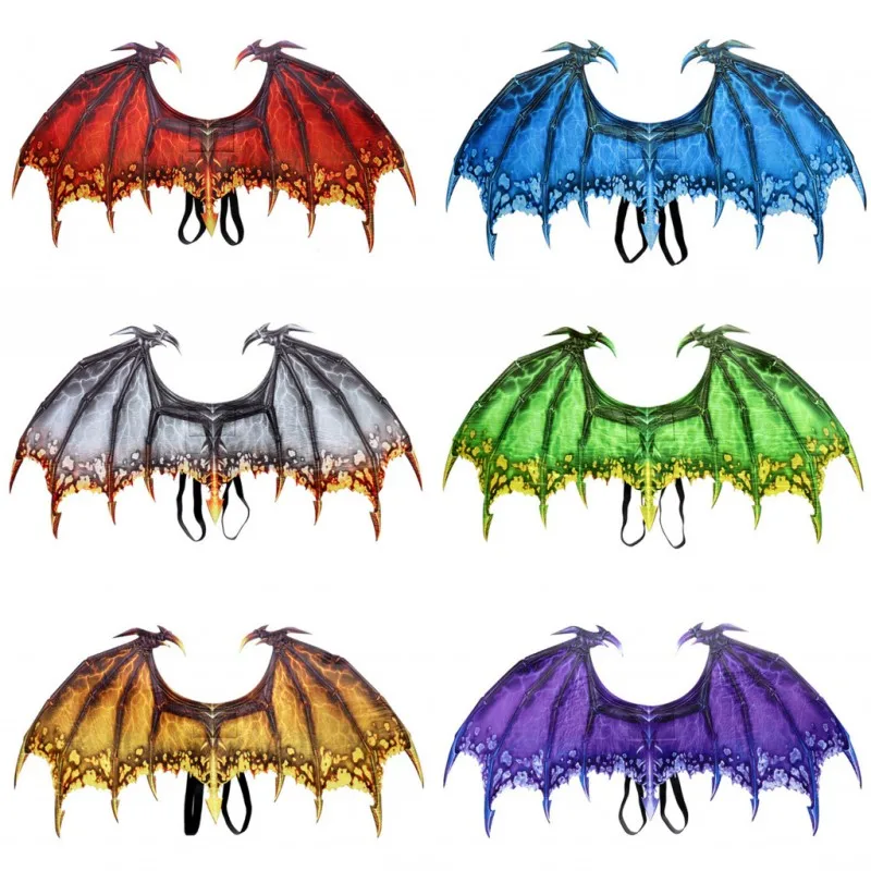 Halloween Dragon Wing Decoration Ress Carnival Party Kostým pre dospelých a dievčatá deti Dragon Cosplay maškaráda