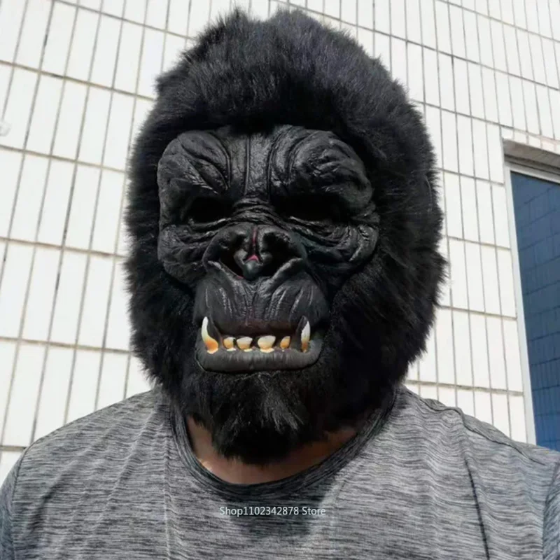 Halloween Gorilla Mask King Kong Chimpanzee Cosplay kostým Mask Mask Zvieratá Latex Masky Hororové pokrývky hlavy pre dospelých maska ​​xc4951