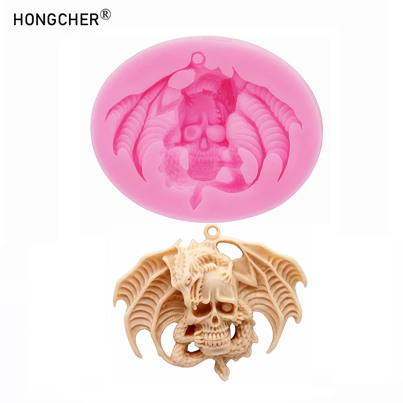 Halloween hip-hop trend Spider lietajúci drak lebka náhrdelník prívesok Kvapkanie