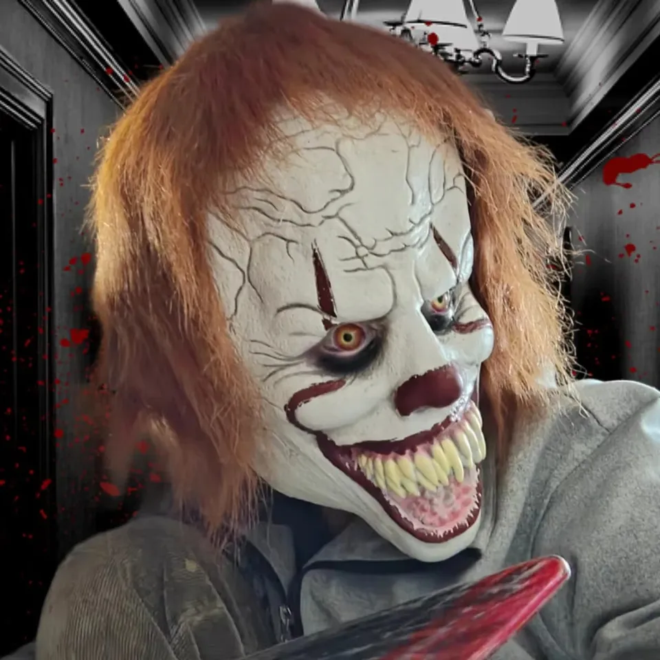 Halloween Horror Clown Pennywie Mask hlava v Európe a Spojených štátoch New Spirit Clown Latex Mask Mardi Gras Dekorácie