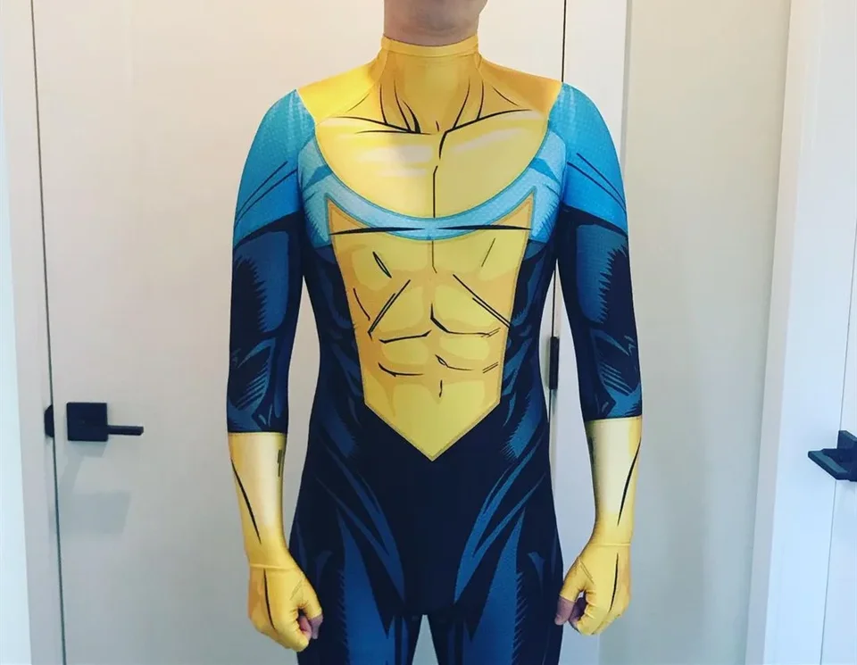 Halloween Invincible Cosplay kostým Zentai BodySuit Suit Mark Grayson Striedičky Dospelé deti