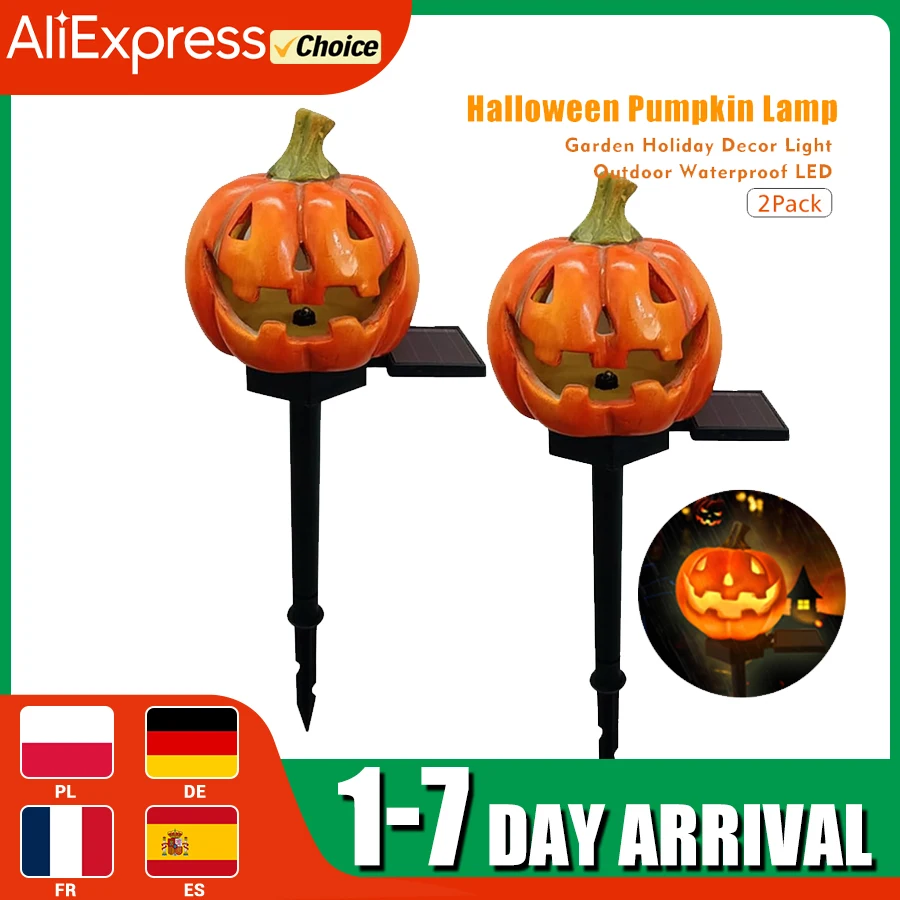 Halloween Jack-O '-Lantern Solar Light Creative Smart Lantern Witerproof Halloween Party Haunted Patio Dekoratívne svietidlo svietidla