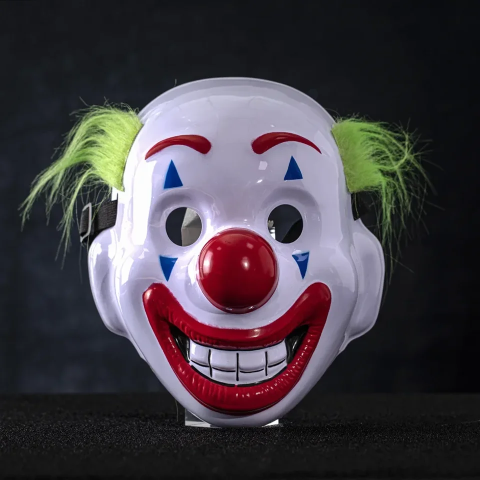 Halloween Joker Green Haired Clown Mask Full Face Party Horror Halloween DC Movie a televízne rekvizity plastový make -up