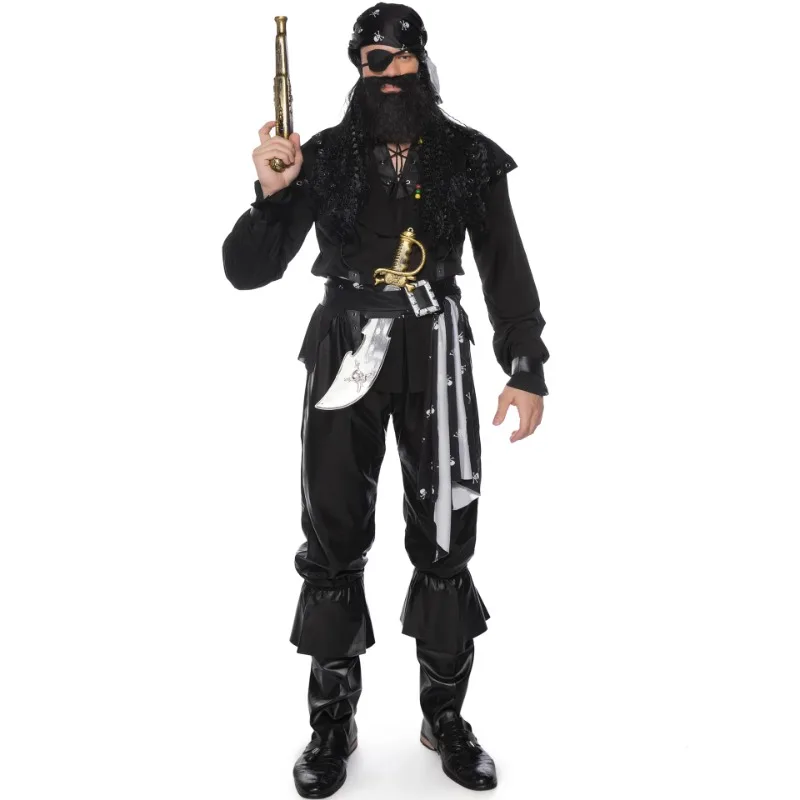 Halloween Karneval Party Medoeval kapitán pirátske kostýmy pre dospelých ozdobné šaty cosplay pre ženy páry mužov