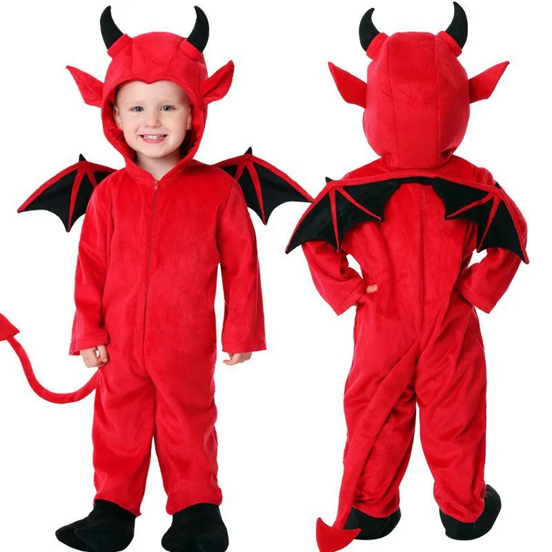 Halloween kostým 2024 Halloween Little Devil Bat show oblečenie roztomilý kostým a dievčatá cosplay vapmire kostým cool darček