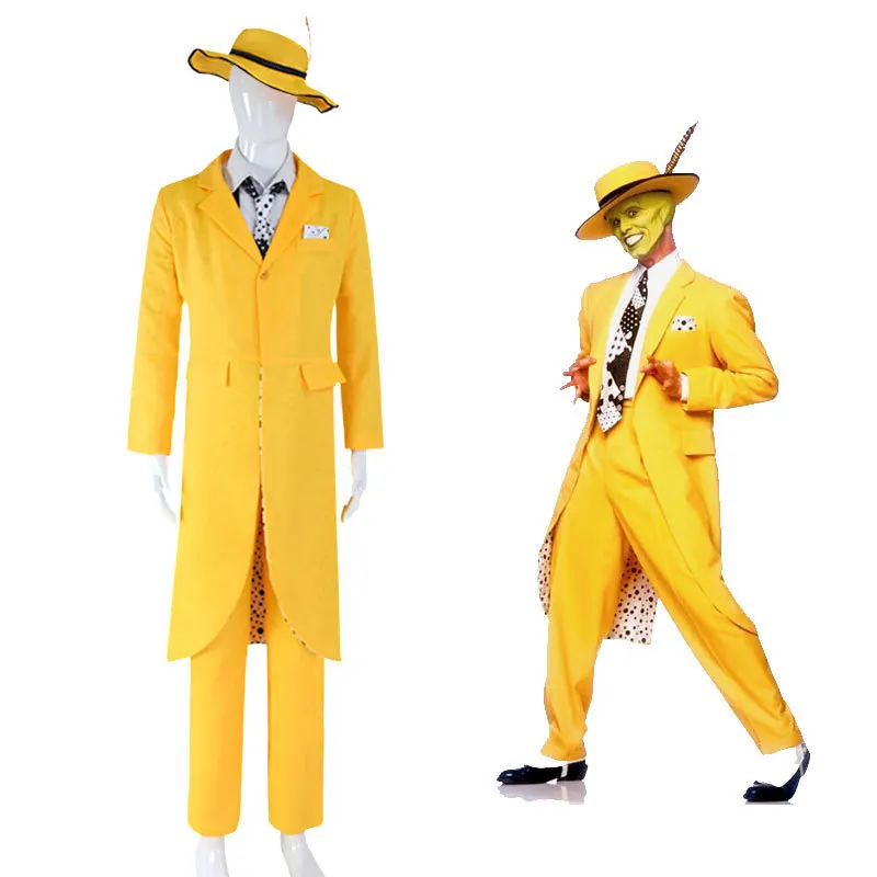 Halloween kostým Cosplay maskovaný podivný cos obleky Jimcarry Jim Carrey cos masku muž výkon