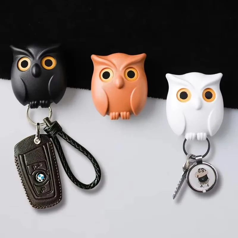 Halloween magnetické držiaky sovy kľúče vlastné lepidlo Magnety držia háčiky kľúča kľúča kľúče otvoria oči Domov stena dekoratívny háčik