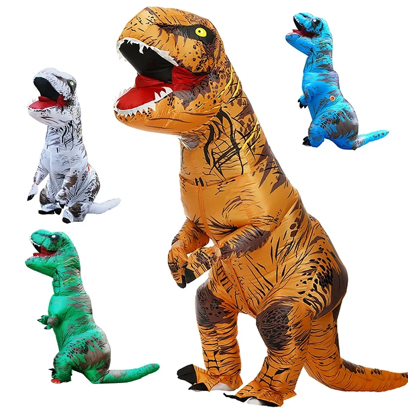 Halloween maskot t-rex dinosaurus nafukovateľný kostým karikatúry Doll Doll Ress cosplay pre dospelých Kid cosplay vianočné vtipné obleky