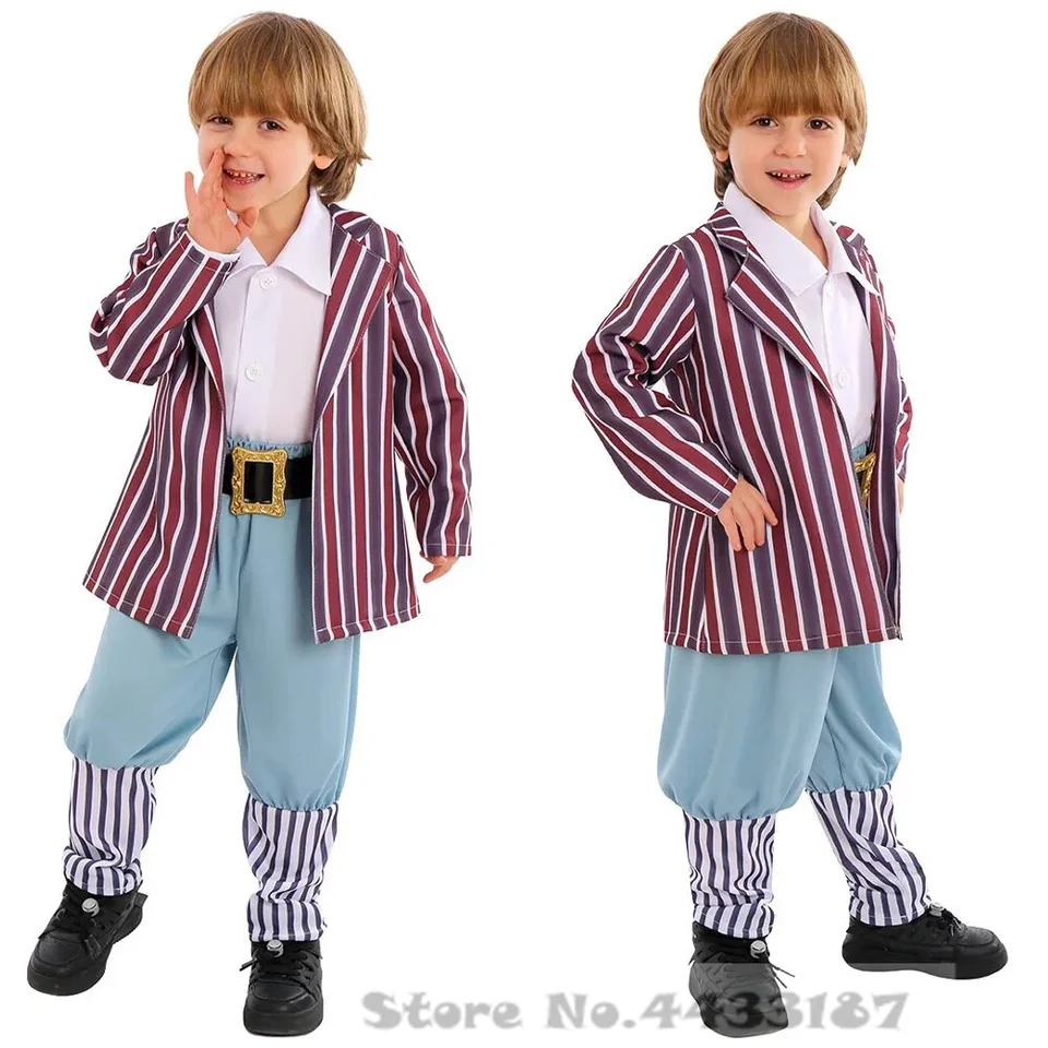 Halloween maškaráda oblečenie čokoládové továrenské továrne detská rola hraním outfit deťom Willy Charlie Cosplay kostým uniformy plné obleky