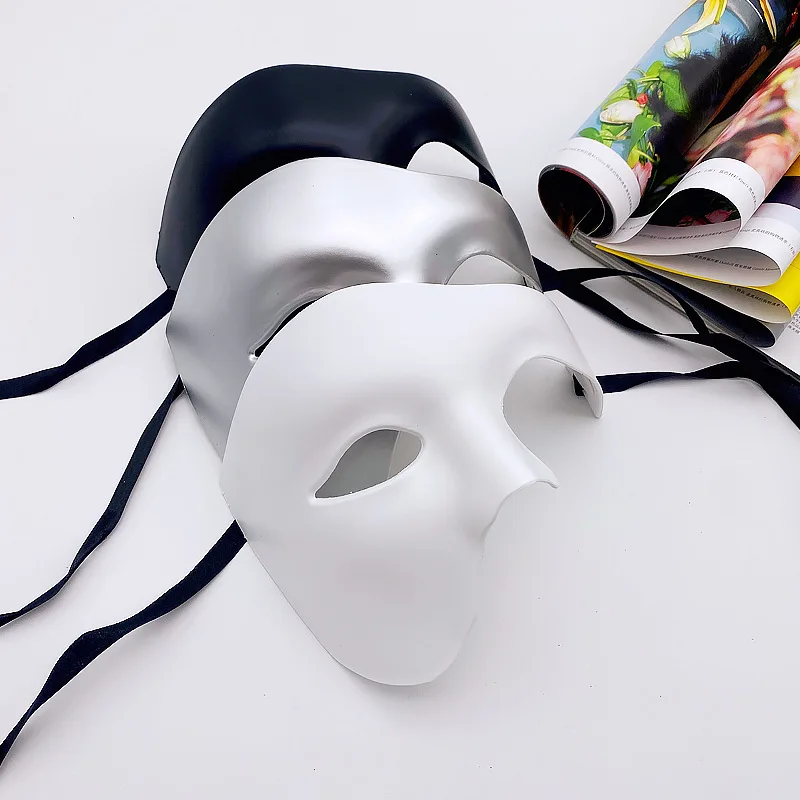Halloween maškaráda Party cosplay steampunk phantom plast pre dospelých s polovičnou tvárou maska ​​karnevalového festivalu bar opera scéna prop