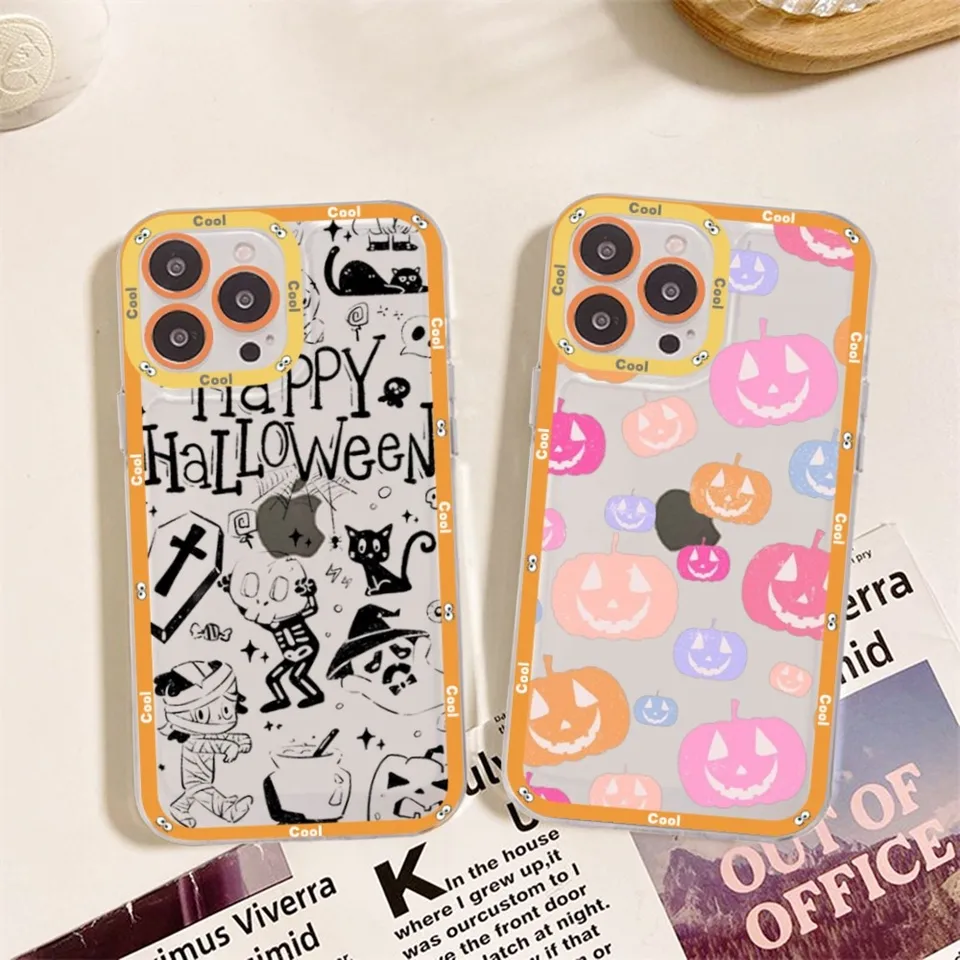 Halloween MousePad pre iPhone 16 15 11 11 12 13 14 Mini Pro Max XR X XS TPU Clear Case
