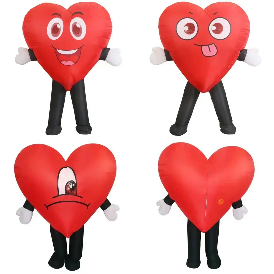 Halloween Party dodáva šťastné červené láska srdce Usmievavé rekvizity nafukovacie milostné kostýmy atmosféra Performance Performance